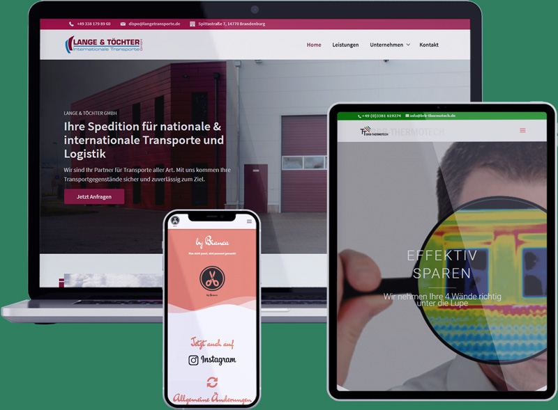 Webdesign Agentur Laptops